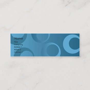 Blue Circles - Skinny Mini Business Card by ZazzleProfileCards at Zazzle