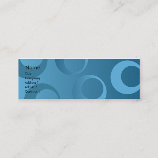 Customizable Blue Circles - Skinny Business Cards