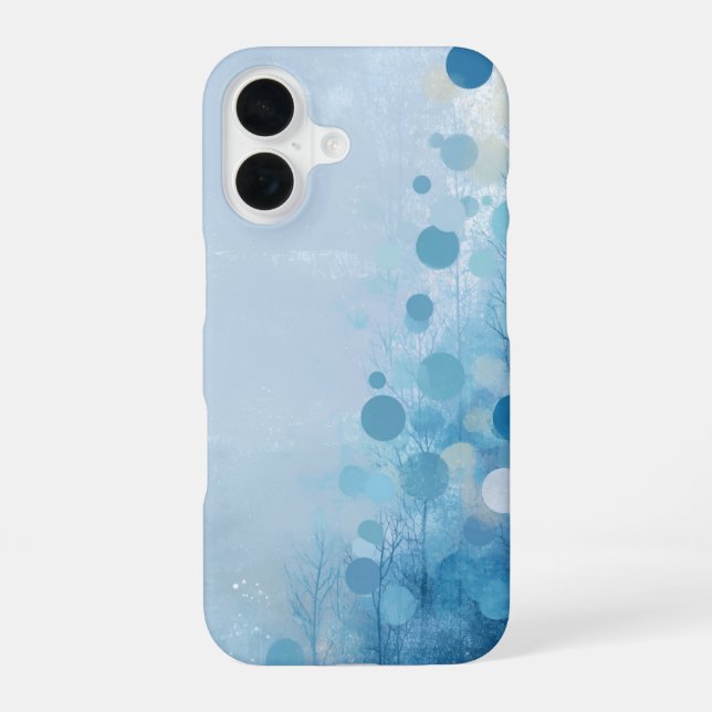 Blue Circles & Trees Case-Mate iPhone Case (Back)