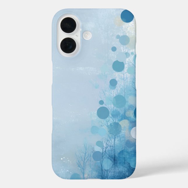 Blue Circles & Trees Case-Mate iPhone Case (Back)