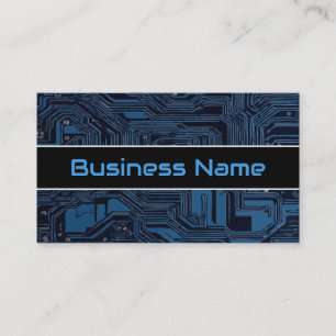 Blue Circuit Board Business Card