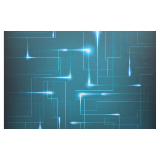 Blue circuit board design fabric