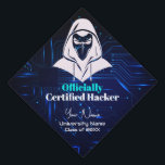 Blue Circuit Cyber Security Computer Science Major Graduation Cap Topper<br><div class="desc">The words "Officially Certified Hacker" are not just a title but a proclamation of your expertise wrapped in a layer of playful mischief. The blue circuit board serves as a canvas for your journey through the intricate web of cybersecurity education, symbolizing the interconnected knowledge that has led you to this...</div>