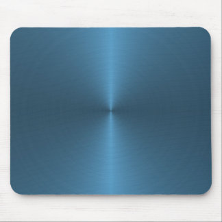 blue circular brushed mouse pad