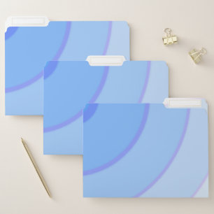 Blue Circular Swirls ombre File Folder