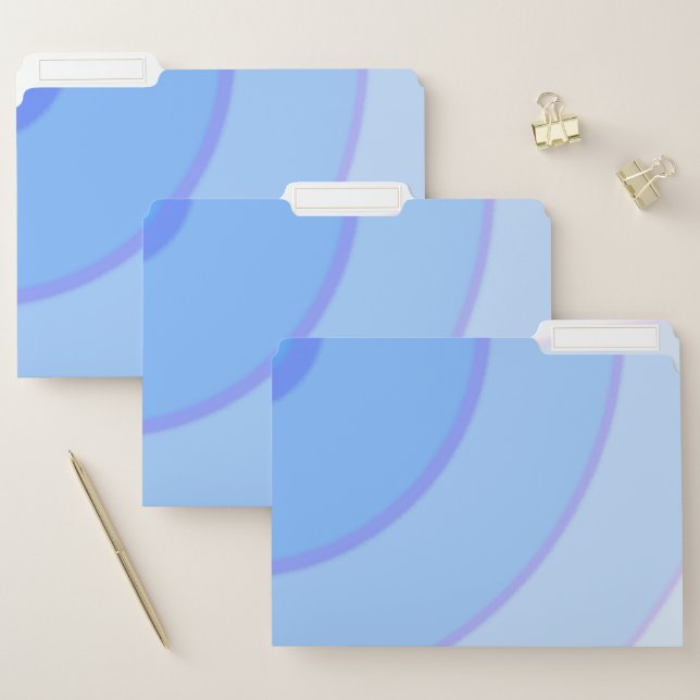 Blue Circular Swirls ombre  File Folder (Set)