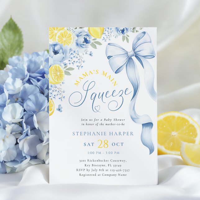 Blue Citrus Baby Shower Invitation (Creator Uploaded)