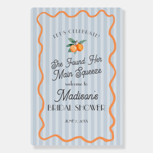 Blue Citrus Main Squeeze Bridal Shower Welcome Foam Board