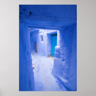 Blue City Alleyway Poster