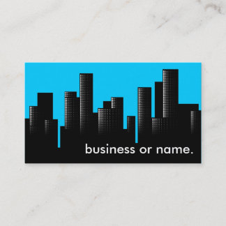 blue cityscape business card