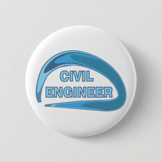 Blue Civil Engineer Button (Front)