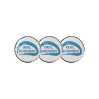 Blue Civil Engineer Golf Ball Marker