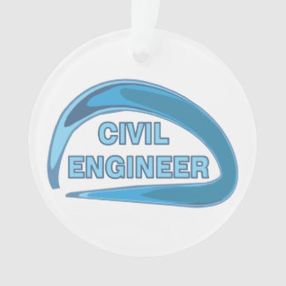 Blue Civil Engineer Ornament