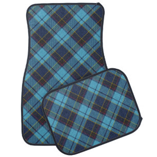 Blue Clan Scottish Tartan Plaid checkered Car Floor Mat