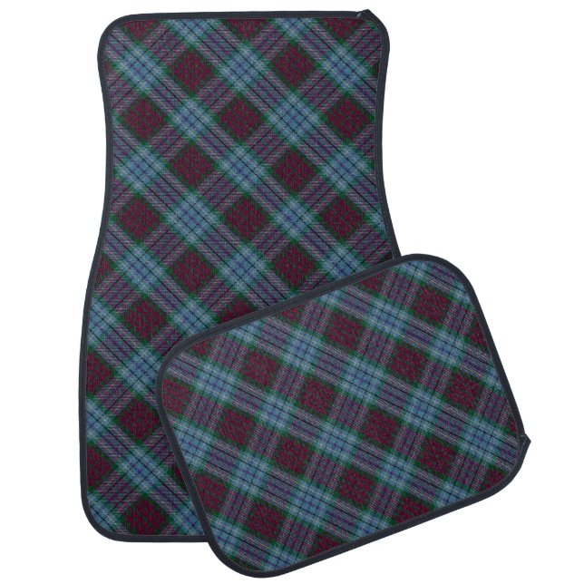 Blue Clan Scottish Tartan Plaid checkered Car Floor Mat (Set)