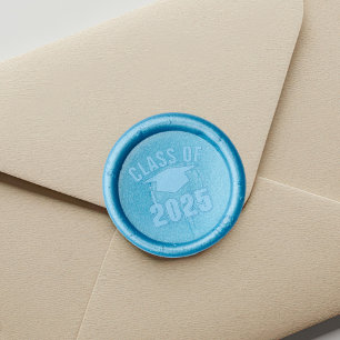 Blue Class of 2025 Graduation Party Wax Seal Stamp