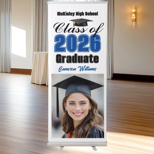 Blue Class of 2026 Graduate Photo Graduation