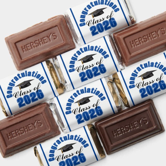 Blue Class of 2026 Graduation Party Hershey's Miniatures (Assorted)