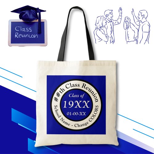 Blue Class Reunion Gift Bag Ideas Personalized