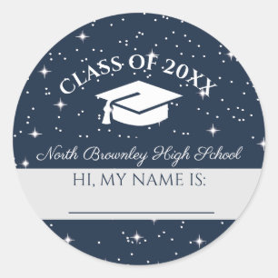 Blue Class Reunion Name Tag