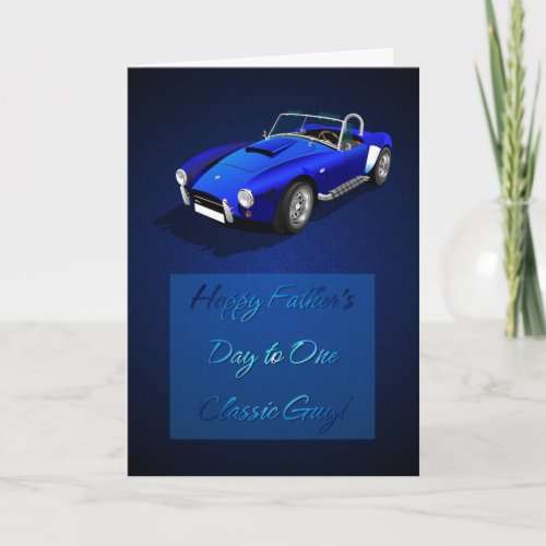Blue Classic Fathers Day Card