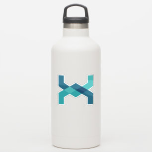 Blue Classic Letter X Monogram Sticker