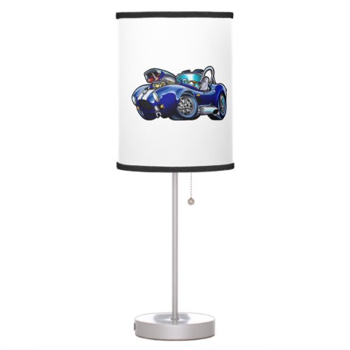 Blue classic muscle car Choose background color Table Lamp