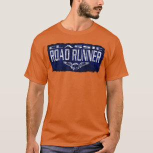 Blue Classic Road Runner Winged Skull Eroded Panel T-Shirt
