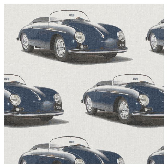 Blue Classic Sports Car Fabric (Close Up)