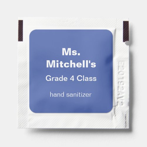 Blue Classroom Hand Sanitizer Packet