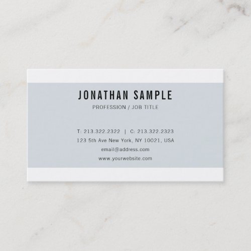 Blue Clean Design Gothic Font Professional Elegant Business Card