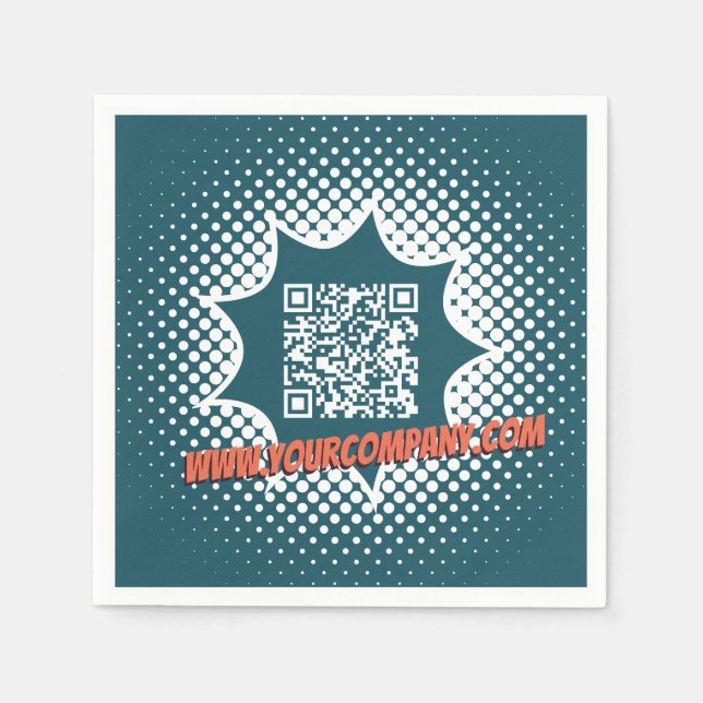 Blue Cleaning Service Custom WWW  Napkins (Front)