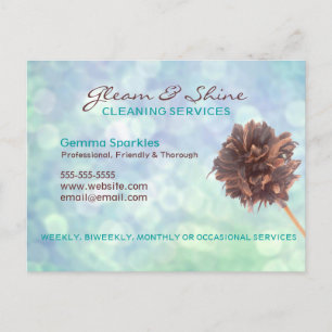 Blue Cleaning Services Business Card Postcard