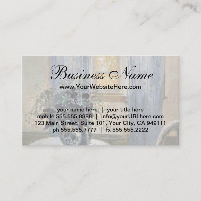 Blue Clematis in the Artist's Studio, Anna Ancher Business Card (Front)