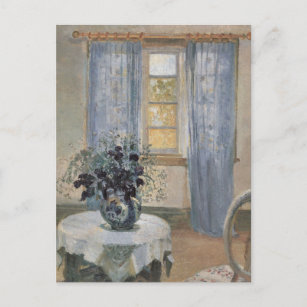 Blue Clematis in the Artist's Studio, Anna Ancher Postcard