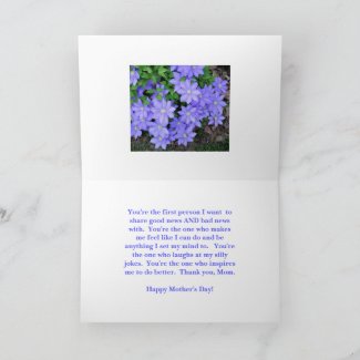 BLUE CLEMATIS/MY MOM/HAPPY MOTHER'S DAY
