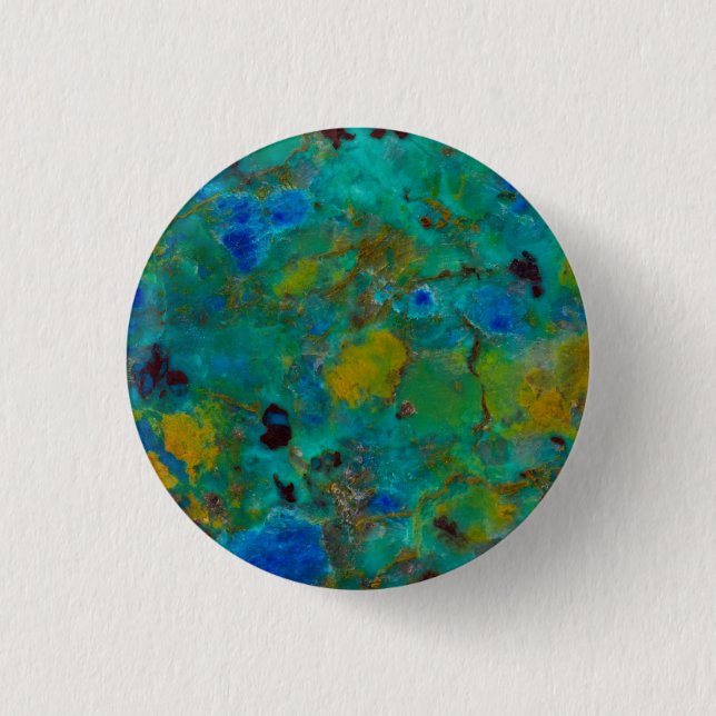 Blue Cliff Chrysocolla Button (Front)