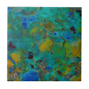 Blue Cliff Chrysocolla Ceramic Tile