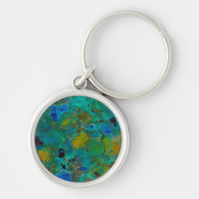 Blue Cliff Chrysocolla Keychain (Front)