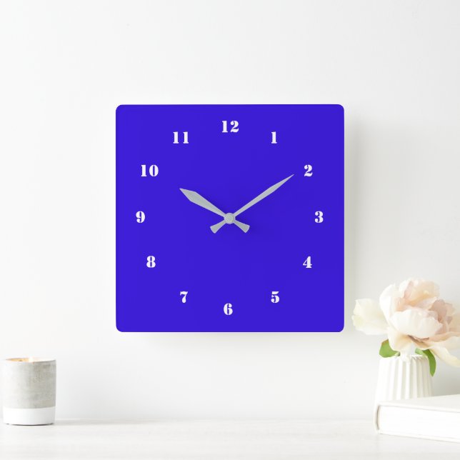Blue Clock Personalized Choose Color or Fonts (Home)