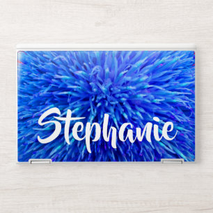 Blue Closeup Macro Flower Trendy Floral HP Laptop Skin