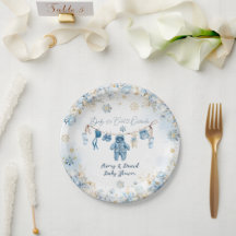 Blue ClothestLine Cold Outside Baby Boy Shower