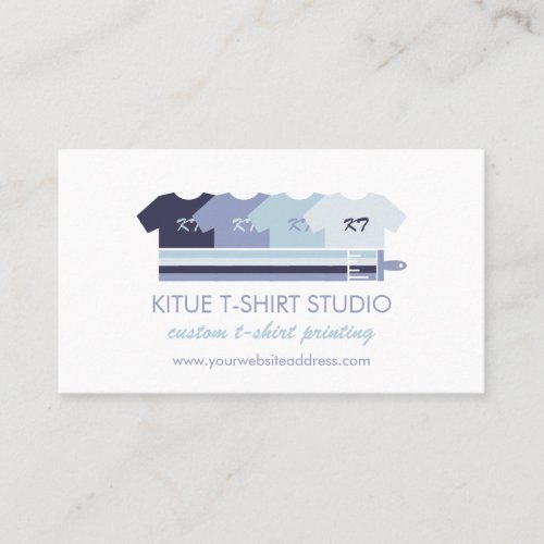 Blue Clothing Store Print on demand Shirts Business Card