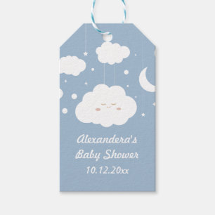 Blue Cloud 9 Baby Shower Favor Gift Tags
