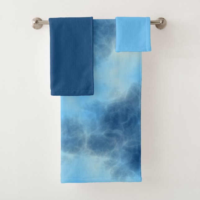 Blue Cloud art  Bath Towel Set (Insitu)