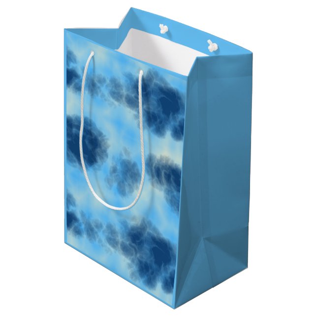 Blue Cloud art  Medium Gift Bag (Back Angled)