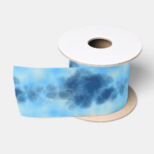 Blue Cloud art  Satin Ribbon
