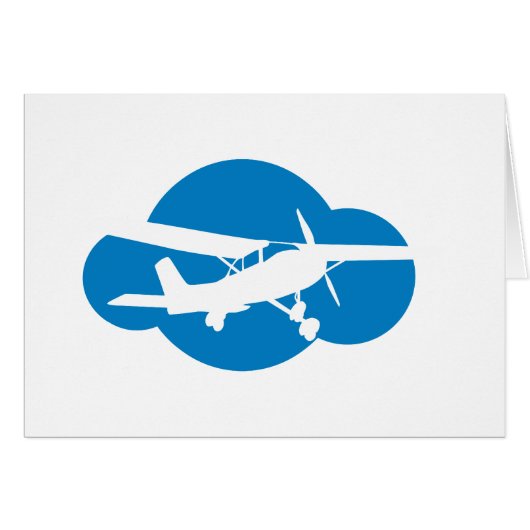 Blue Cloud & Aviation Plane Cards (Front Horizontal)