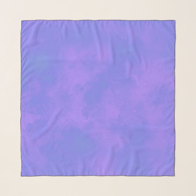 Blue Cloud Effect Chiffon Scarf (Front (Horizontal))