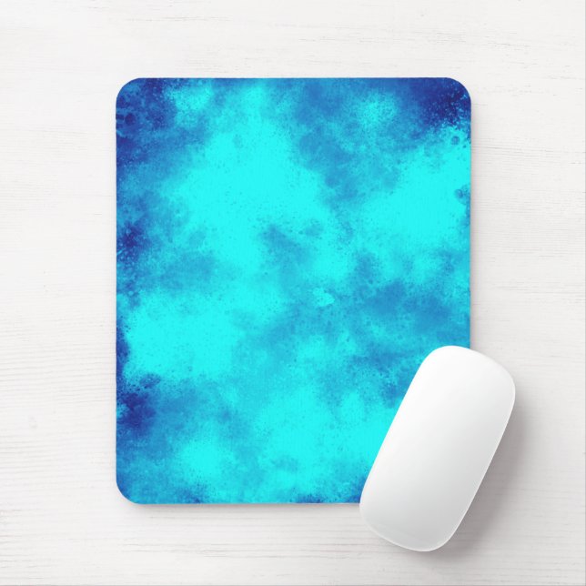 Blue Cloud Effect Mouse Mat (With Mouse)